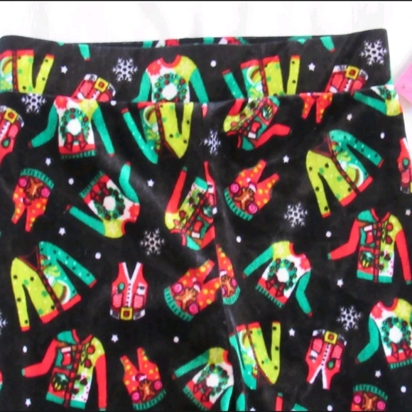 Xhilaration Leggings Stir Up Velvet Ugly Sweater Print Christmas Holiday Size XS - Picture 3 of 3